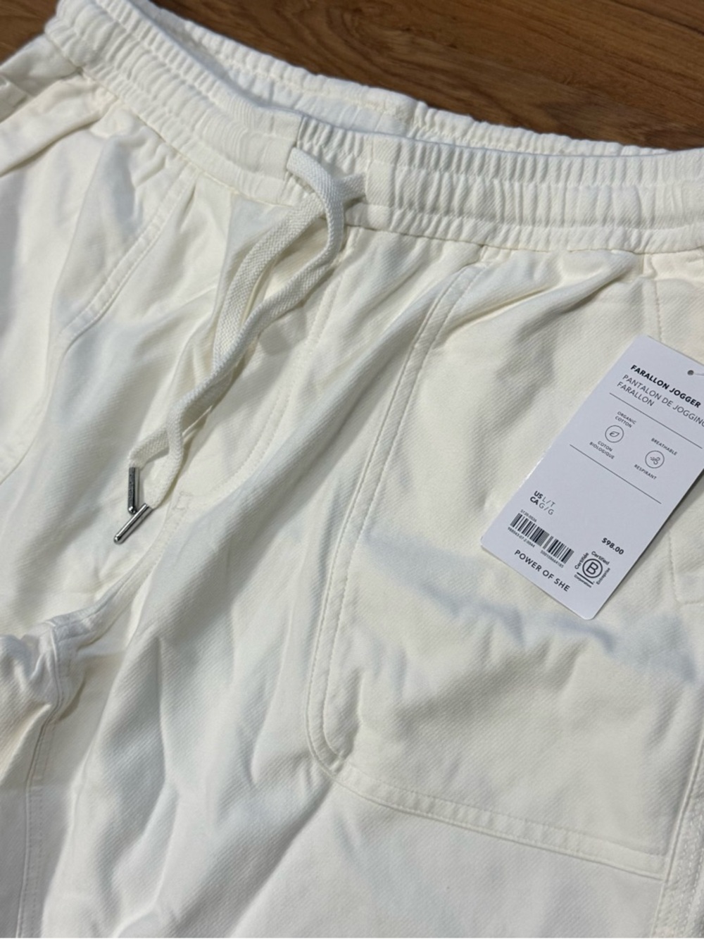 Women’s Athleta Farallon Jogger Size Large TALL In Magnolia White NWT - Picture 2 of 4